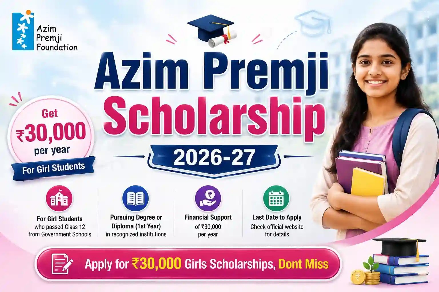 আজিম প্রেমজি বৃত্তি (Azim Premji Scholarship) ২০২৬–২৭-এর দ্বিতীয় পর্ব সম্পর্কিত বিস্তারিত তথ্য